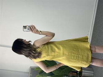 Hardal Ham Keten Çan Elbise