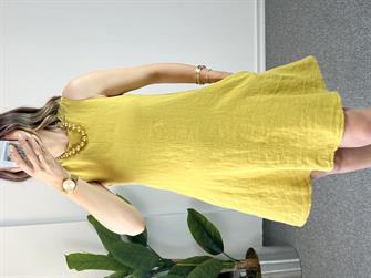 Hardal Ham Keten Çan Elbise