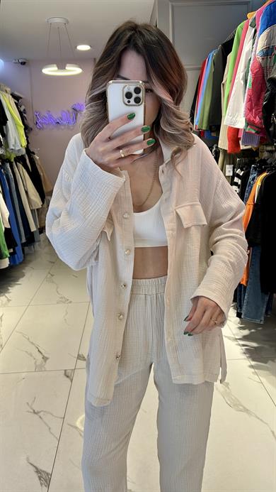 Htf Müslin Krem Takım