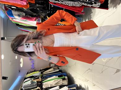 Hyl Turuncu Blazer Ceket 
