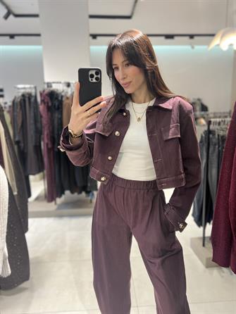 İkili Kot Takım Bordo