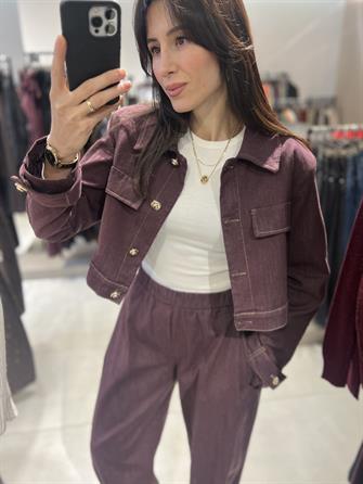 İkili Kot Takım Bordo