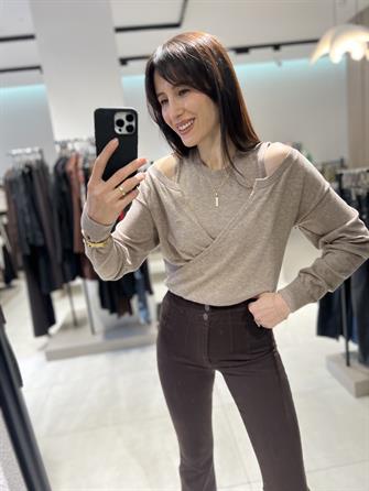 İkili Triko Vizon Kazak 