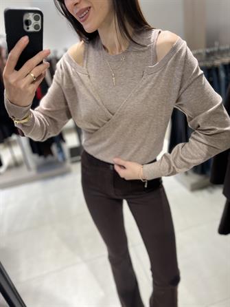 İkili Triko Vizon Kazak 