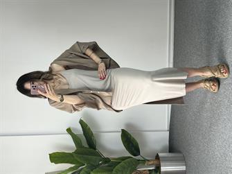 İp Askılı Vizon Modal Kumaş Elbise