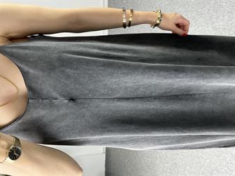 İp Askılı Yıkamalı Antrasit Elbise