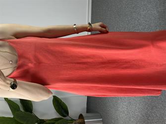 İp Askılı Yıkamalı Kırmızı Elbise