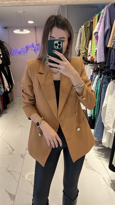 Karamel Blazer Ceket