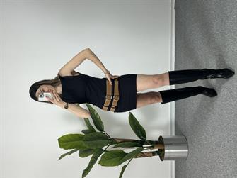 Kemer Detay Mini Elbise