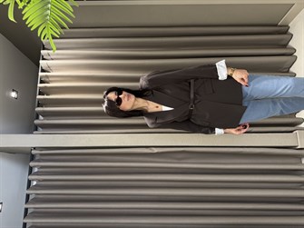 KEMERLİ BLAZER CEKET KAHVE