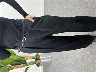 Kemerli Siyah Palazzo Pantolon