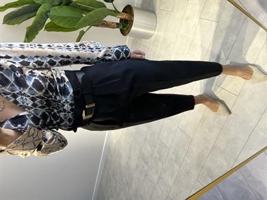 Kemerli Yüksek Bel Pantolon