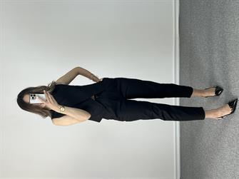 Keten Asimetrik Siyah Takım