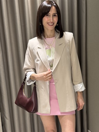 Keten Blazer Ceket TAŞ 