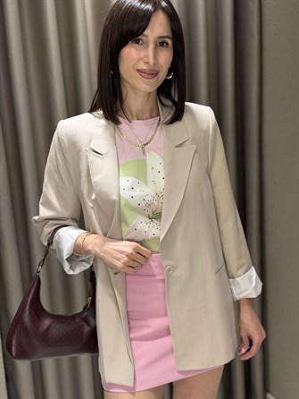 Keten Blazer Ceket TAŞ 