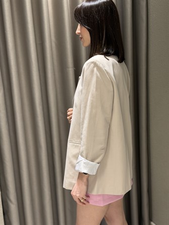 Keten Blazer Ceket TAŞ 