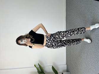 Keten Desenli Şalvar Pantolon