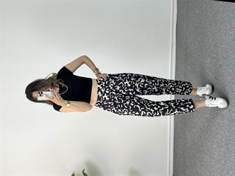 Keten Desenli Şalvar Pantolon