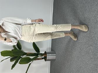 Keten Krem ZR Model Havuç Pantolon