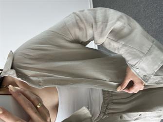 Keten Mint Gömlek Takım 