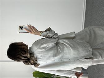 Keten Mint Gömlek Takım 