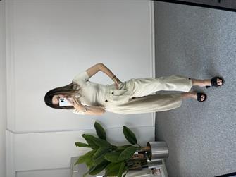 Keten Şalvar Taş Pantolon