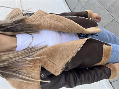 Koyu Kahve Biker Mont