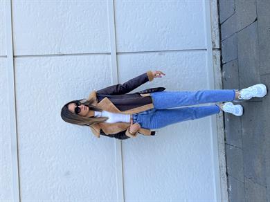 Koyu Kahve Biker Mont