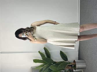 Krem Keten Çan Elbise