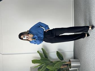 Lacivert Camelya Gömlek