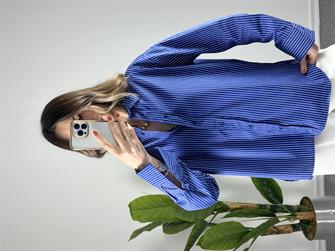 Lacivert Çizgili Gömlek