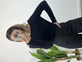 Madonna yaka yumoş kazak