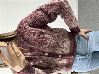 Marka Model Bordo Düğmeli Hırka