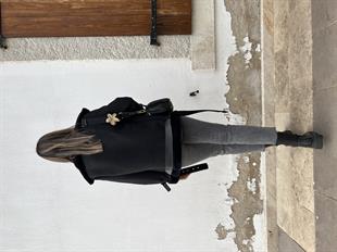 Marka Muadili Siyah Uzun Biker Mont