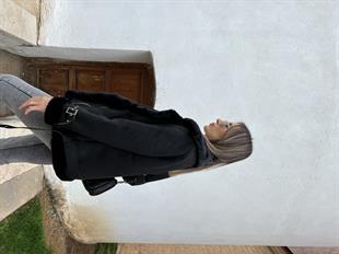 Marka Muadili Siyah Uzun Biker Mont