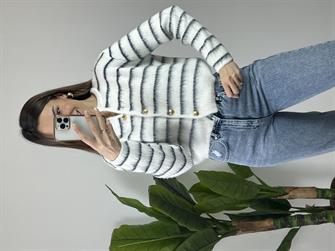 Marka Muadili Yumoş Çizgili Hırka