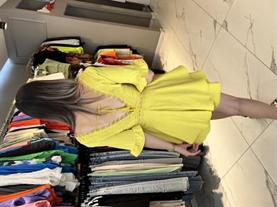 Mcx Güpür Detaylı Şortlu Elbise