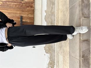 Modal Kumaş Bol Paça Siyah Eşofman Altı