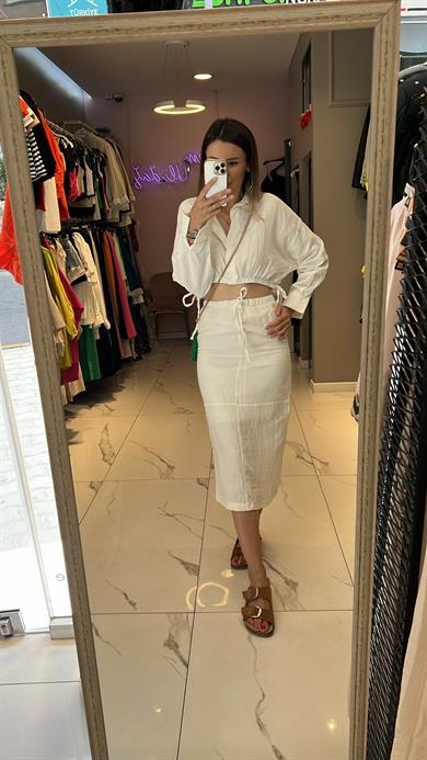 Mzr Etek Crop Keten Takım 
