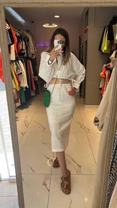 Mzr Etek Crop Keten Takım 