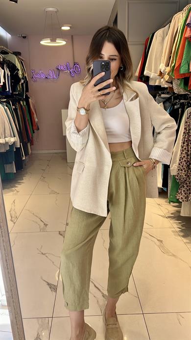 Nms Keten Şalvar Pantolon