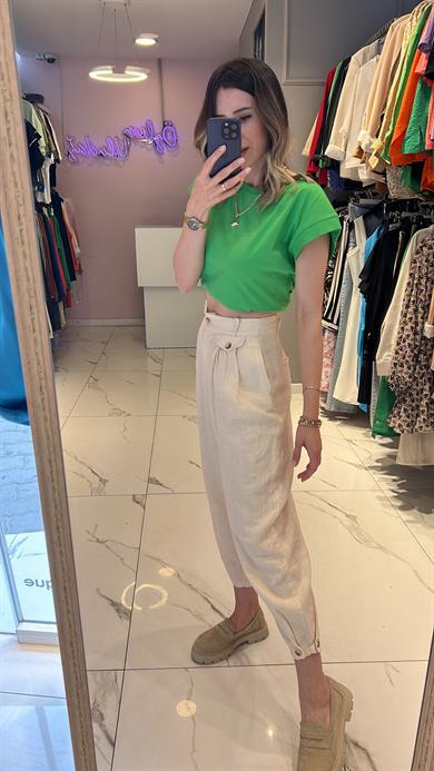 Nms Keten Şalvar Pantolon