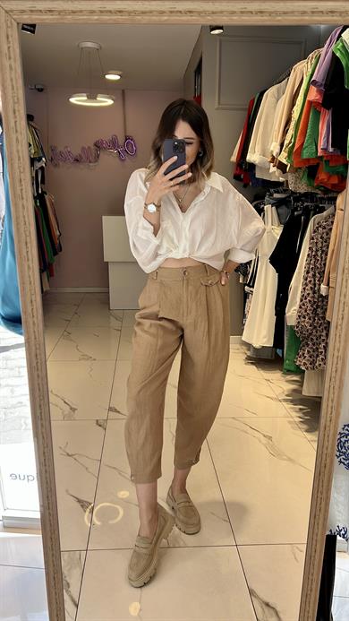 Nms Keten Şalvar Pantolon