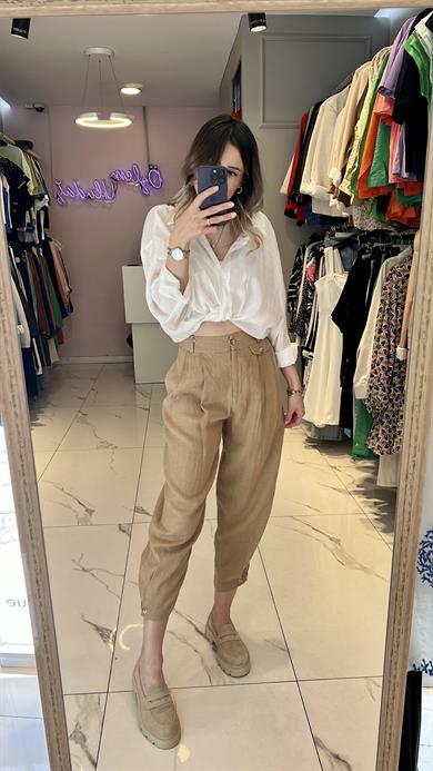 Nms Keten Şalvar Pantolon