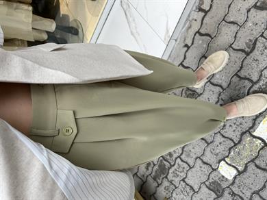 Nms Yağ Yeşili Şalvar Pantolon