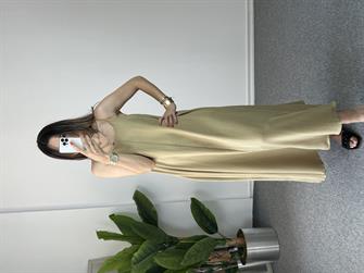 Olive İp Askılı Elbise