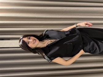 OMZU ZIMBA DETAY YELEKLİ TAKIM SİYAH