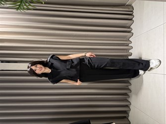 OMZU ZIMBA DETAY YELEKLİ TAKIM SİYAH