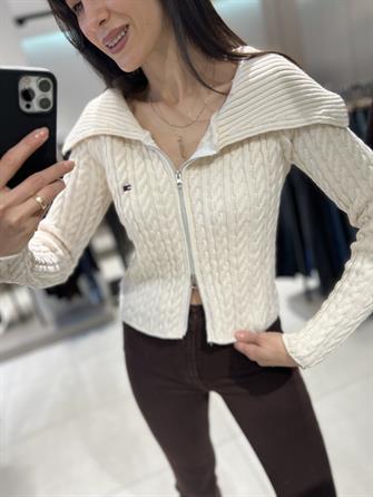 Orj Marka Saç Örgü Hırka TAŞ