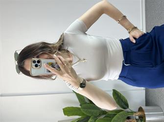 Orjinal Marka Gri Crop Tshırt